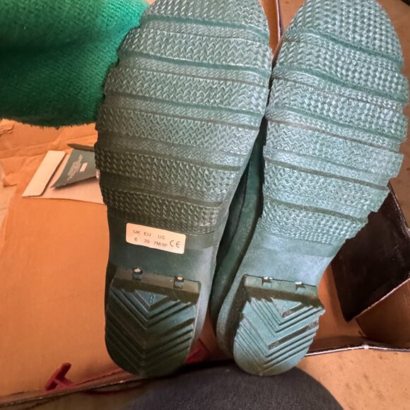 SCOTLAND Wellie Hunter Rain Boot Original Classic Tall Green 7 8 39 Wellington - Picture 12 of 13